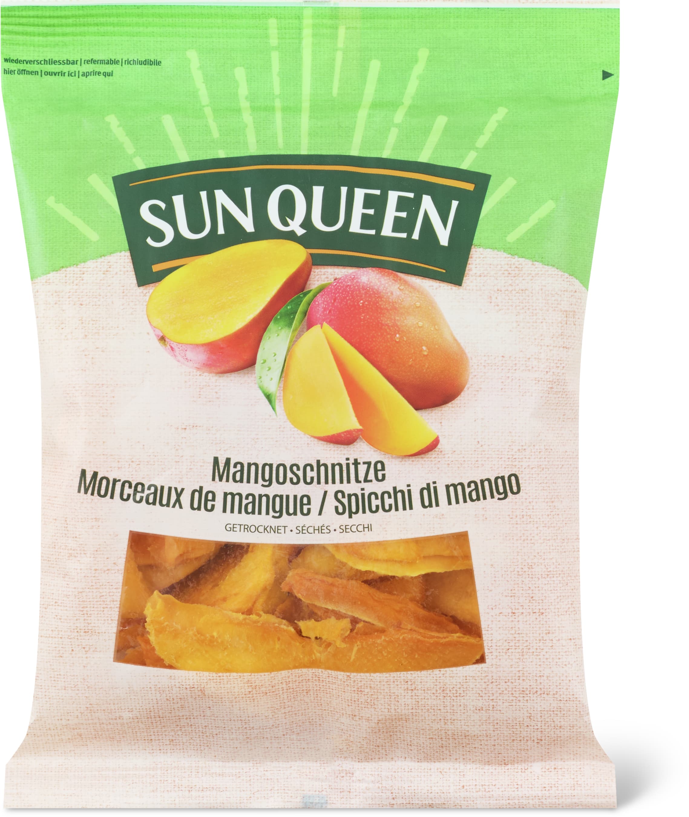 Spicchi di mango essiccati